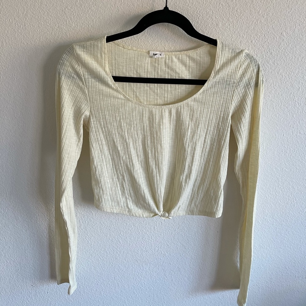 Pale yellow long sleeve shirt - brand GARAGE